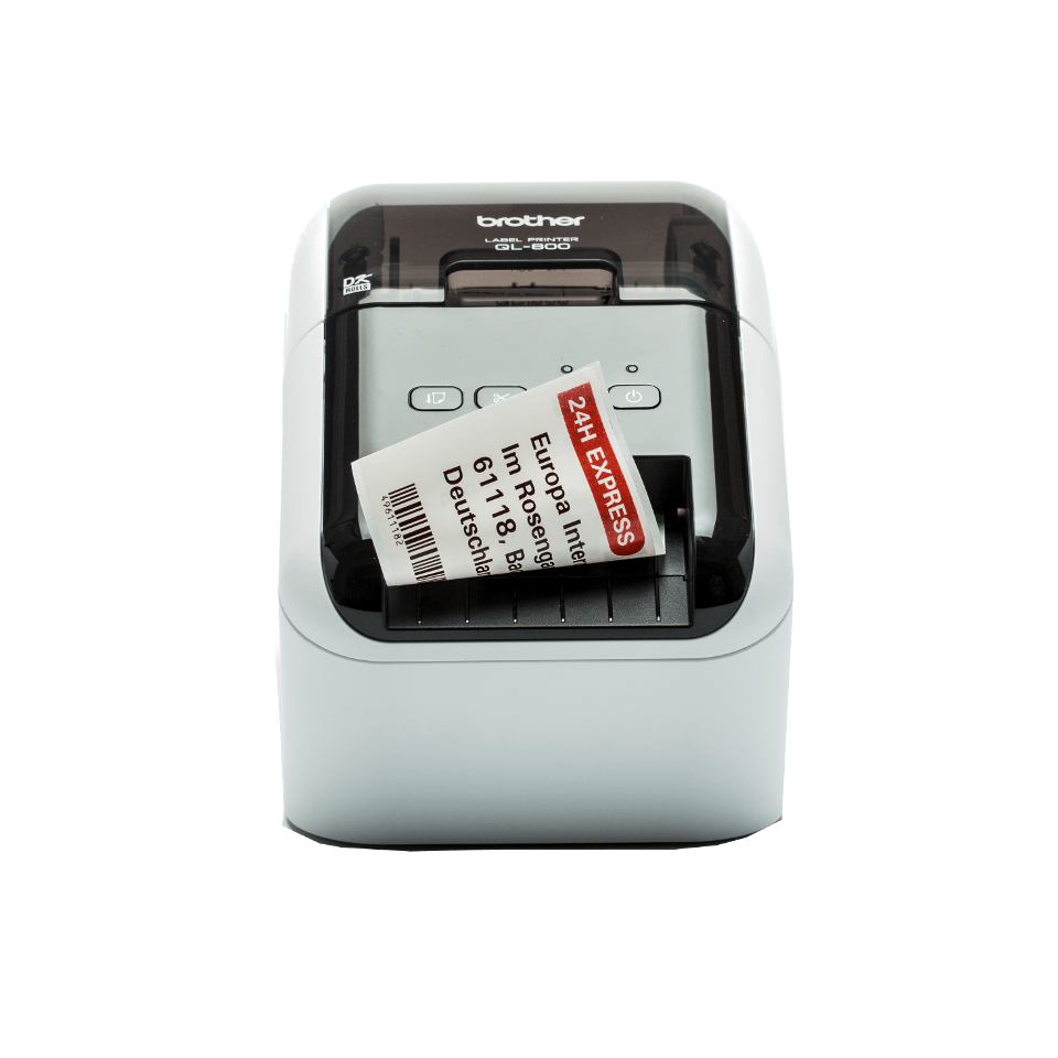 QL-800 | Imprimante d'étiquettes | Étiquettes avec impression rouge